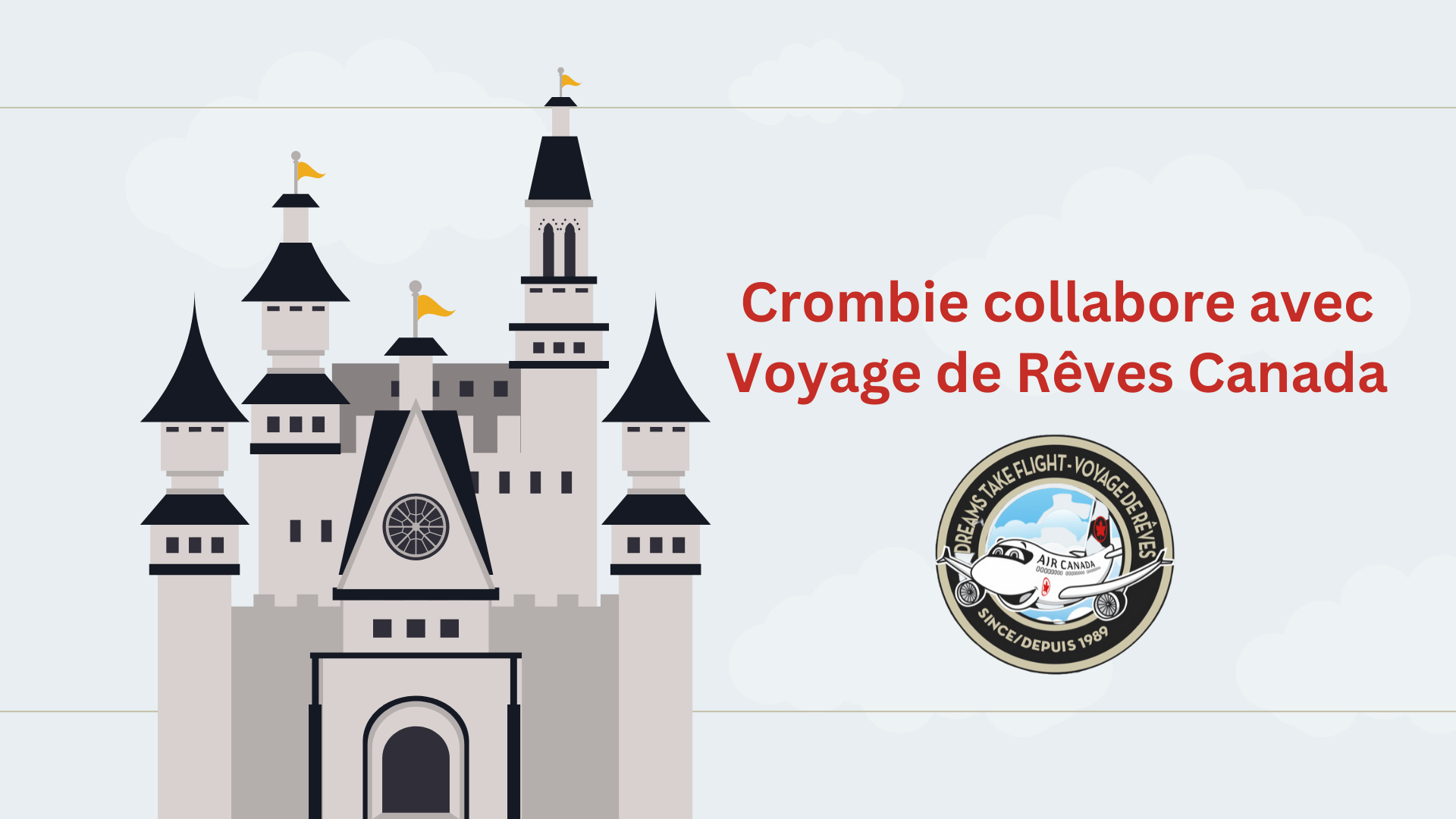 Crombie collabore avec Voyage de Reves Canada