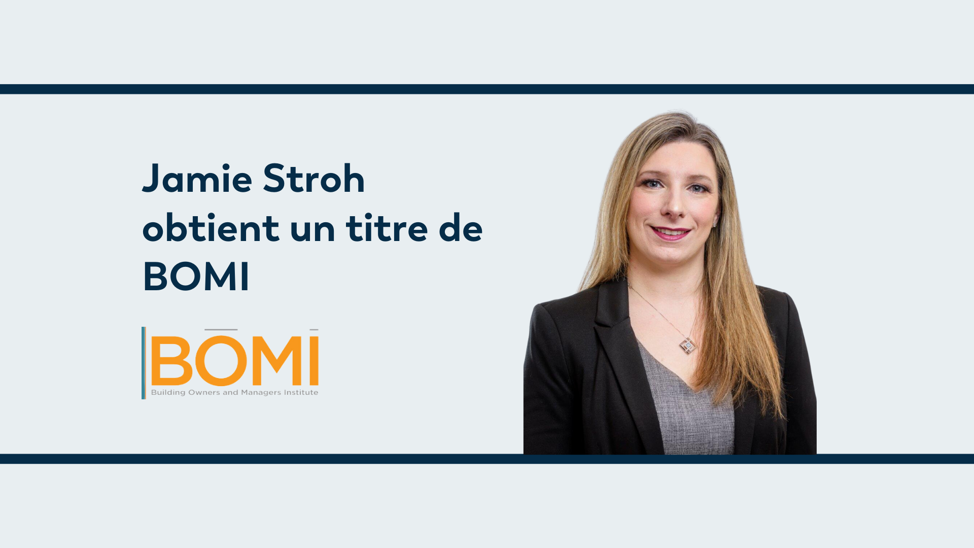 Jamie Stroh obtient un titre de BOMI